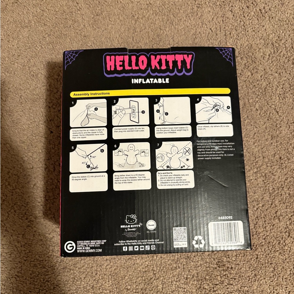 Hello Kitty Inflatable - Vibrant Orange - Picture 2 of 4
